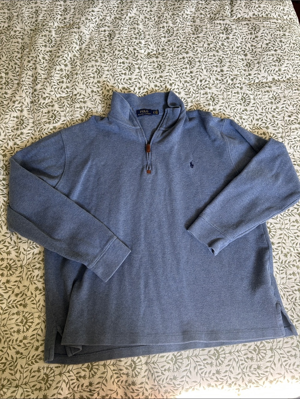 Ralph Lauren Blue Quarter-Zip Pullover